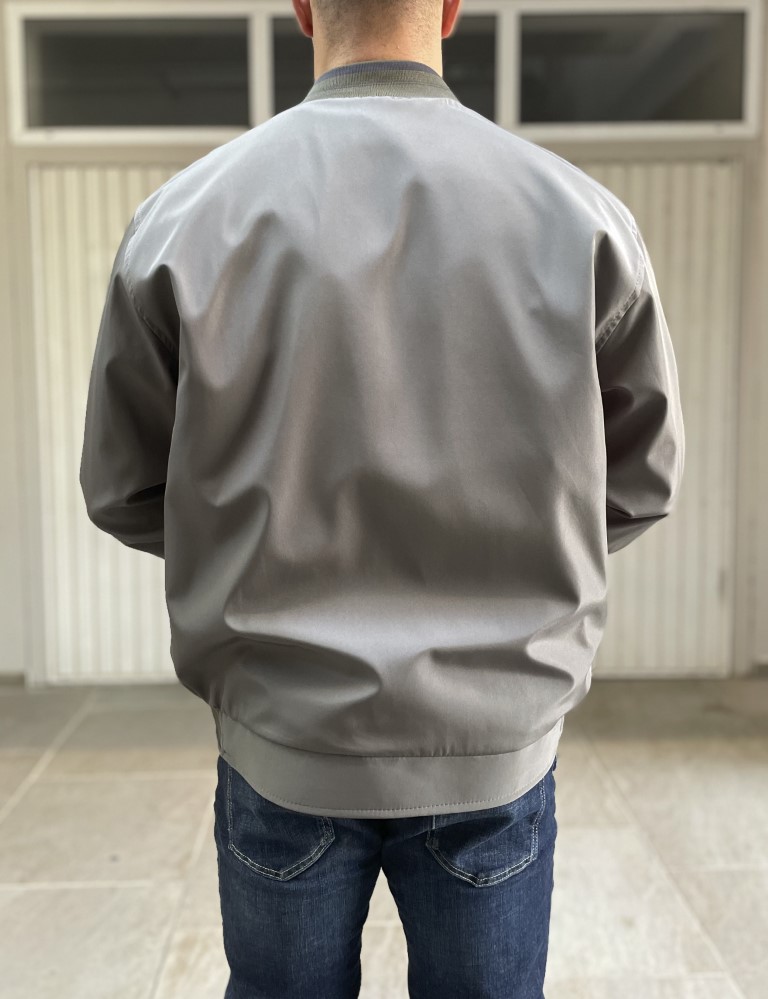 Ανδρικό χακί ελαφρύ Bomber Plus Size D1900X φωτογραφία